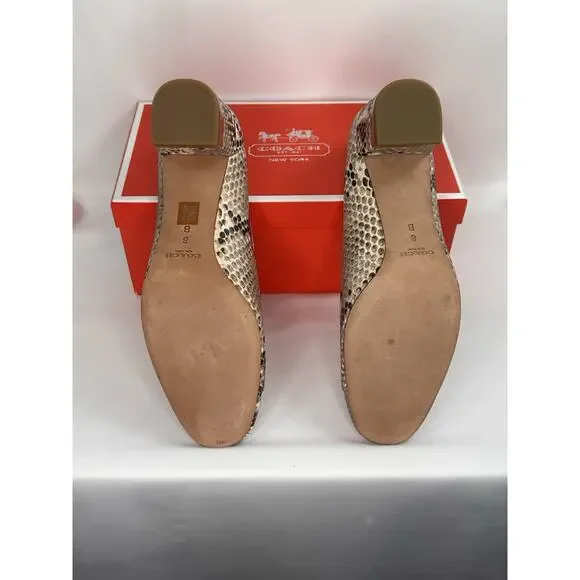 NWT Coach Size 8 Isla Classic Print Snake heels - Picture 7 of 10